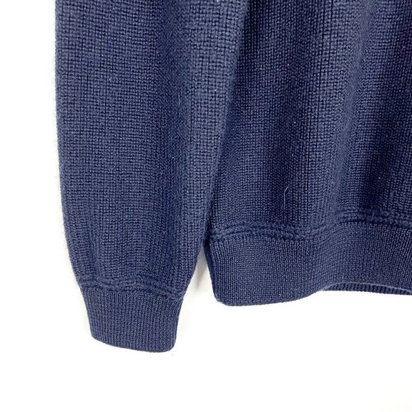 Zara Origins Heavyweight Chunky Crewneck Sweater. Midnight Blue. Men's Size XL - Picture 3 of 10
